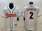 Men's Cincinnati Bengals #2 Evan McPherson White With Patch Cool Base Stitched Baseball Jersey,baseball caps,new era cap wholesale,wholesale hats
